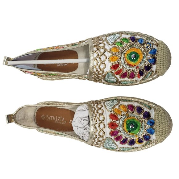 NEW Patrizia by Spring Step Maylis Rainbow Espadrille Shoe Boho Artsy - Picture 4 of 12